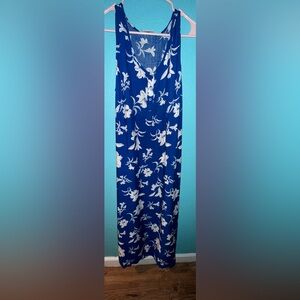 Done down under vintage Blue Floral Print Top